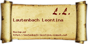 Lautenbach Leontina névjegykártya